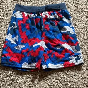 Kids Camouflage Shorts - Red, Blue, Gray